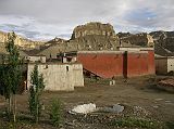 Tibet Guge 03 Tholing 02 Red Temple Outside Tholing's Red Temple (Dukhang) has especially fine wall murals from 15-16C, showing strong Kashmiri and Nepali influences. Here is a side view of the Temple.